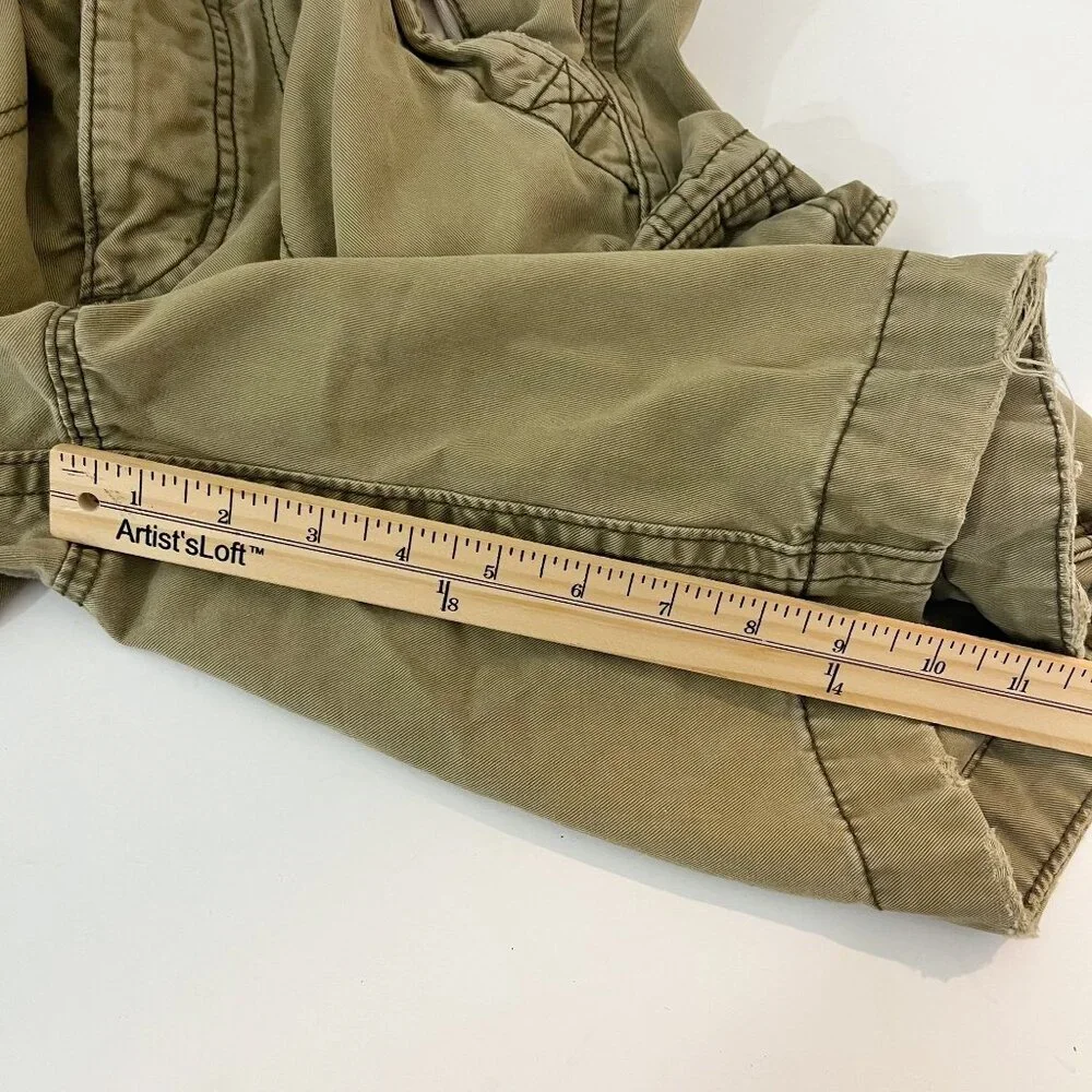 Vintage Hollister Y2K Green Cargo Shorts Distressed -‎ Men's Size 28